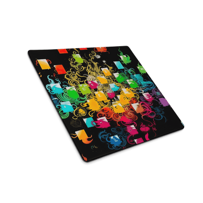Premium Gaming Mouse Pad | Colorful Squares & Shapes