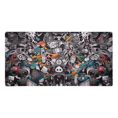 Premium Gaming Mouse Pad | Abstract Cartoon Doodle