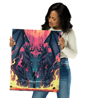 Glossy Metal Print | Fire Dragon