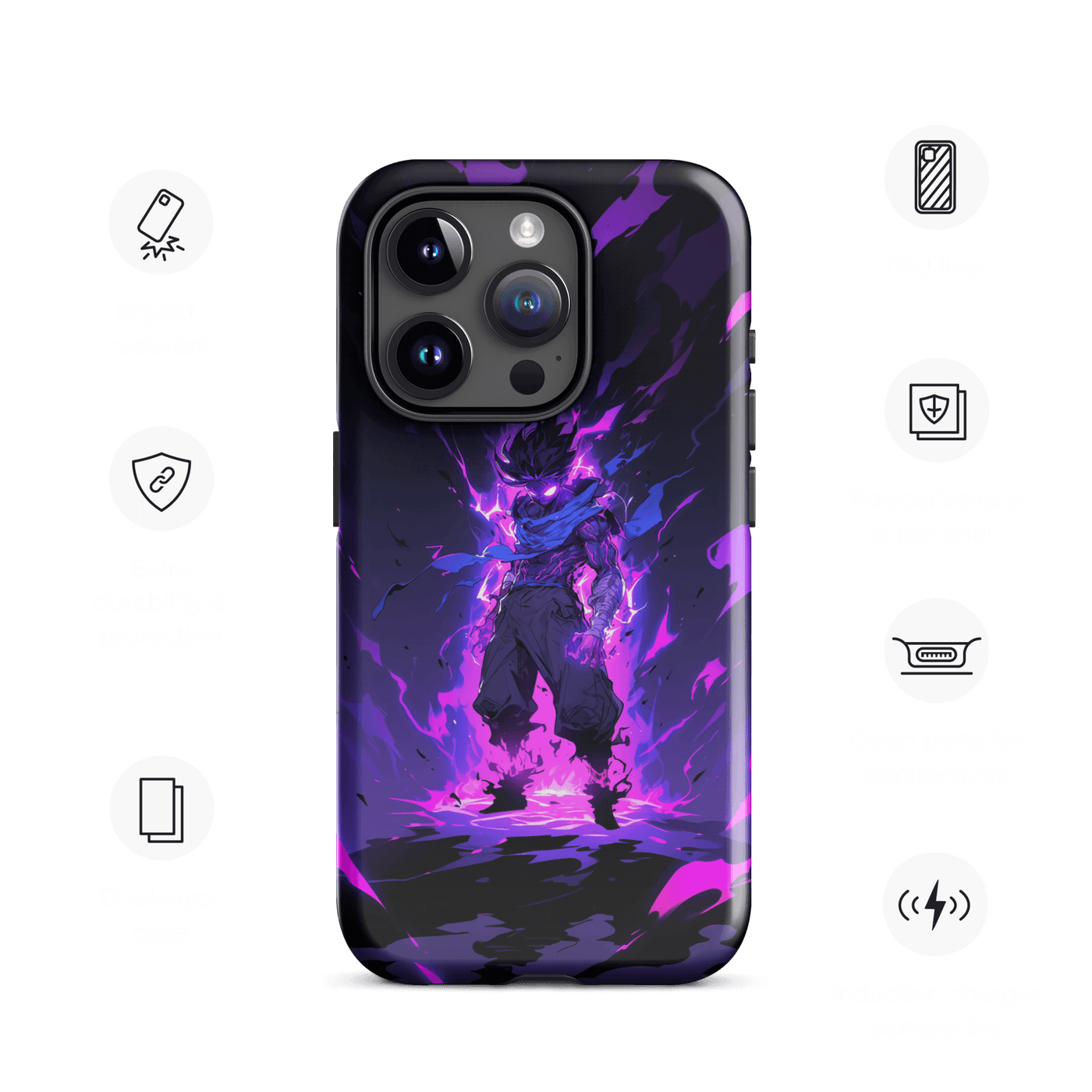 Tough Phone Case for iPhone® 15 | Unstoppable Super Warrior
