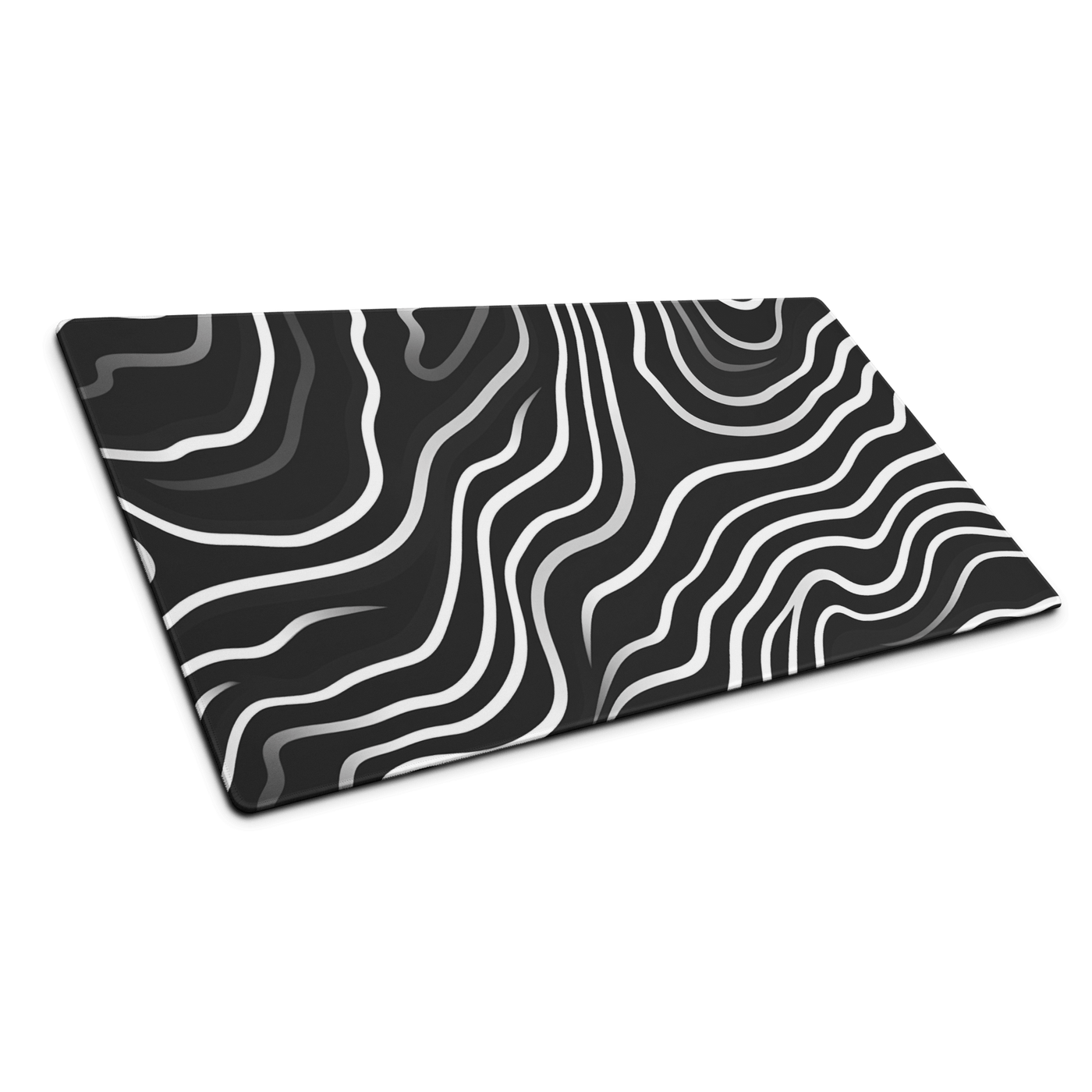 Premium Gaming Mouse Pad | Black'n White Swirl Line Art 1