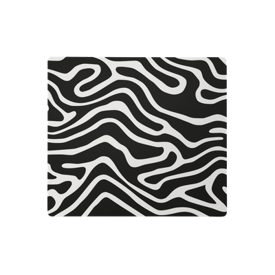 Premium Gaming Mouse Pad | Black'n White Swirl Line Art 2