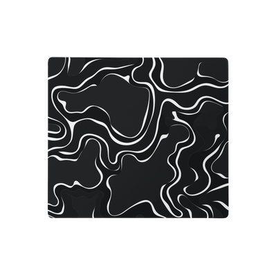 Premium Gaming Mouse Pad | Black'n White Swirl Line Art 4