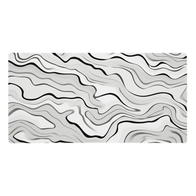 Premium Gaming Mouse Pad | Black'n White Swirl Line Art 5