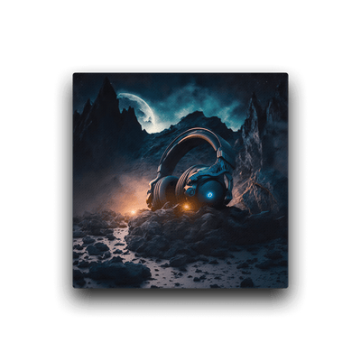 Slim Canvas | Gaming Headset on a Rock Luminous Moon