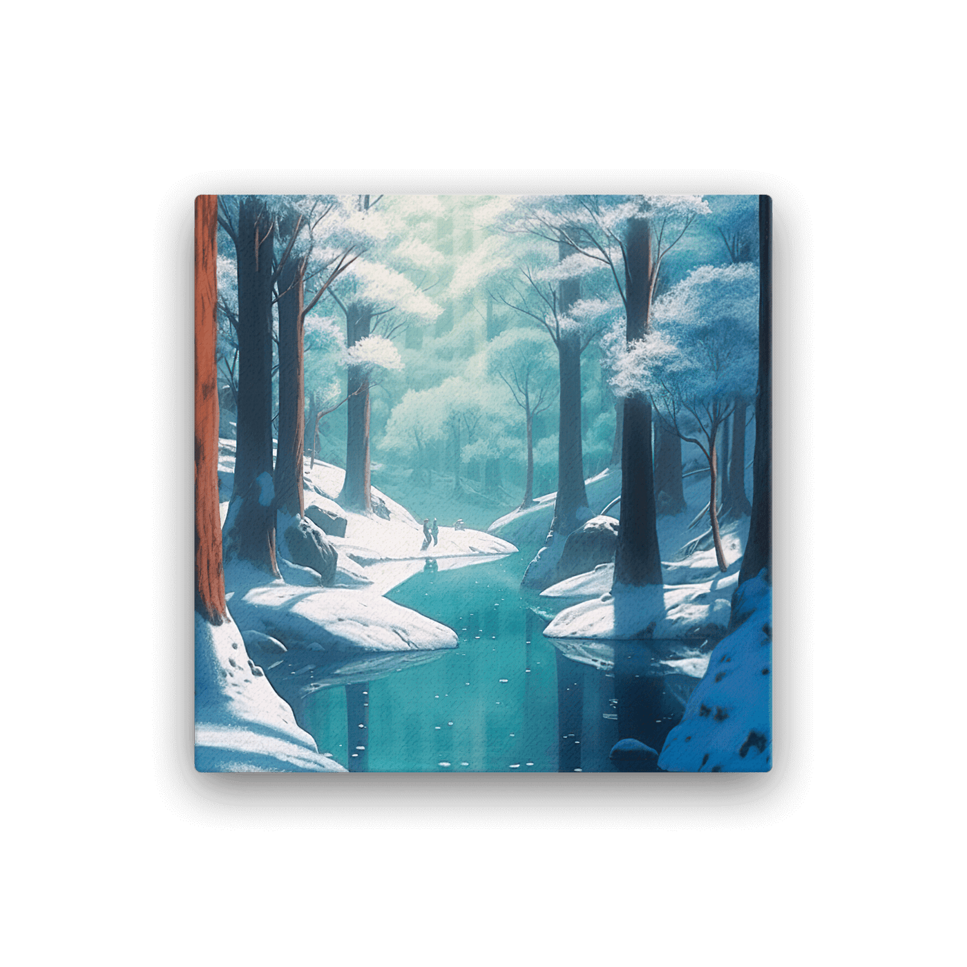 Thick Canvas | Water Pool in Snow Forest