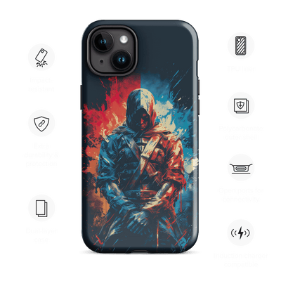 Tough Phone Case for iPhone® 15 | Undefeated Assassin