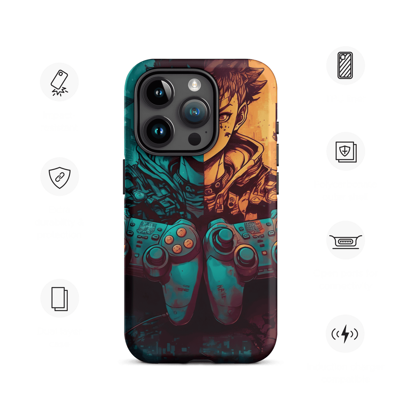 Tough Phone Case for iPhone® 15 | Gamer Gamepads