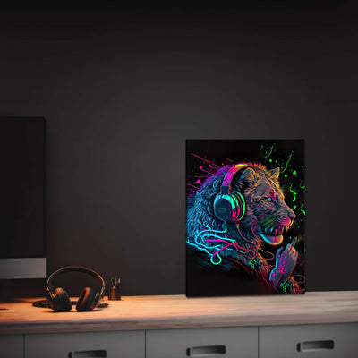Slim Canvas | Luminious Lion playing Doc