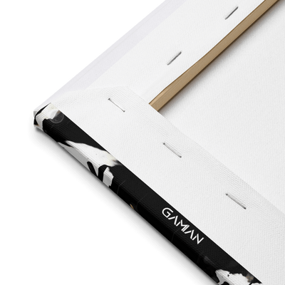 Slim Canvas | Golden Samurai Black and White Japanese Art