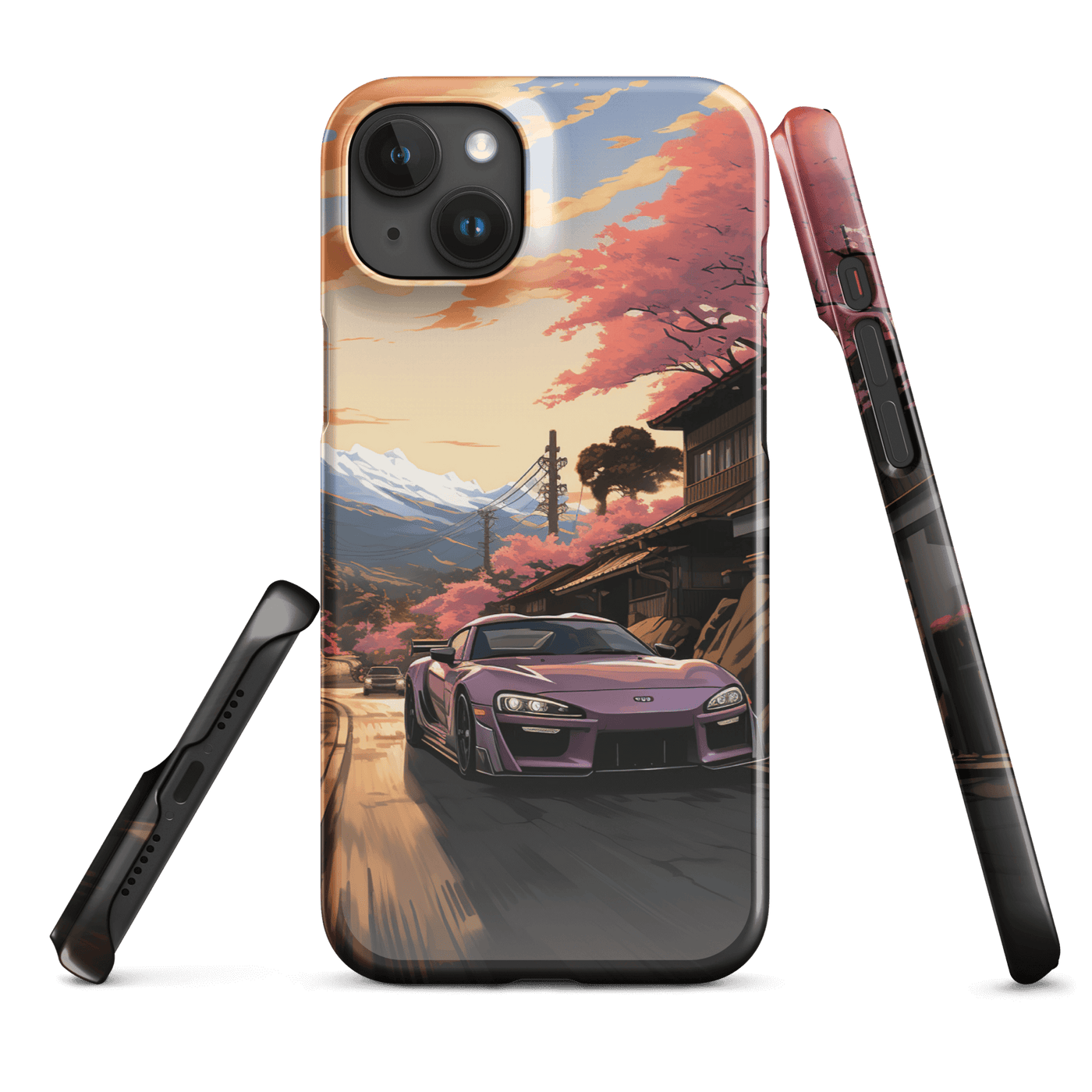 Snap Phone Case for iPhone® 15 | Pink Racing Car