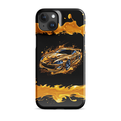 Snap Phone Case for iPhone® 15 | Golden Car Splash