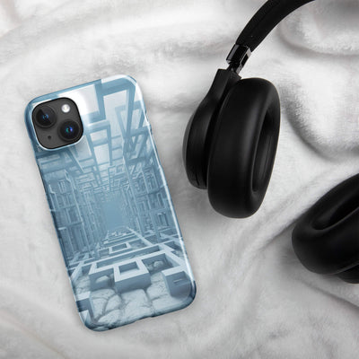 Snap Phone Case for iPhone® 15 | Blue'n White Tile Scaffold