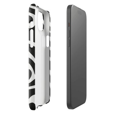 Snap Phone Case for iPhone® 15 | Black'n White Swirls 2