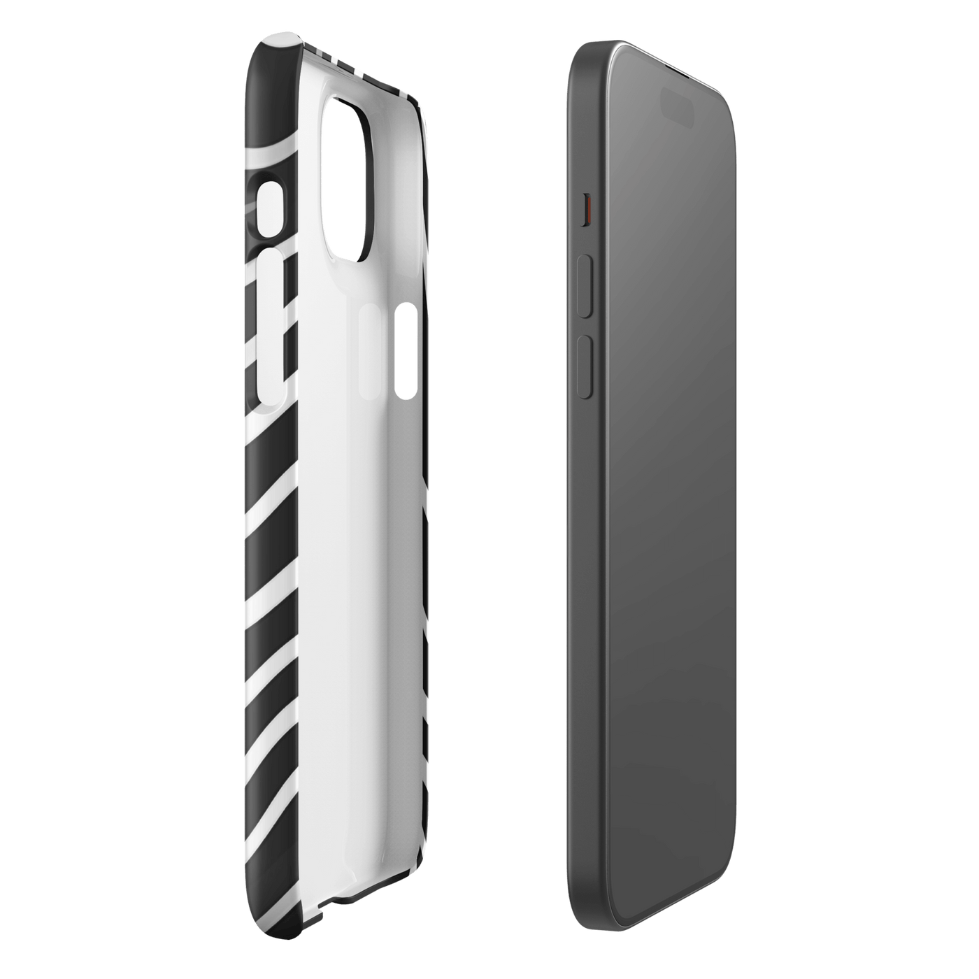 Snap Phone Case for iPhone® 15 | Black'n White Swirls 1