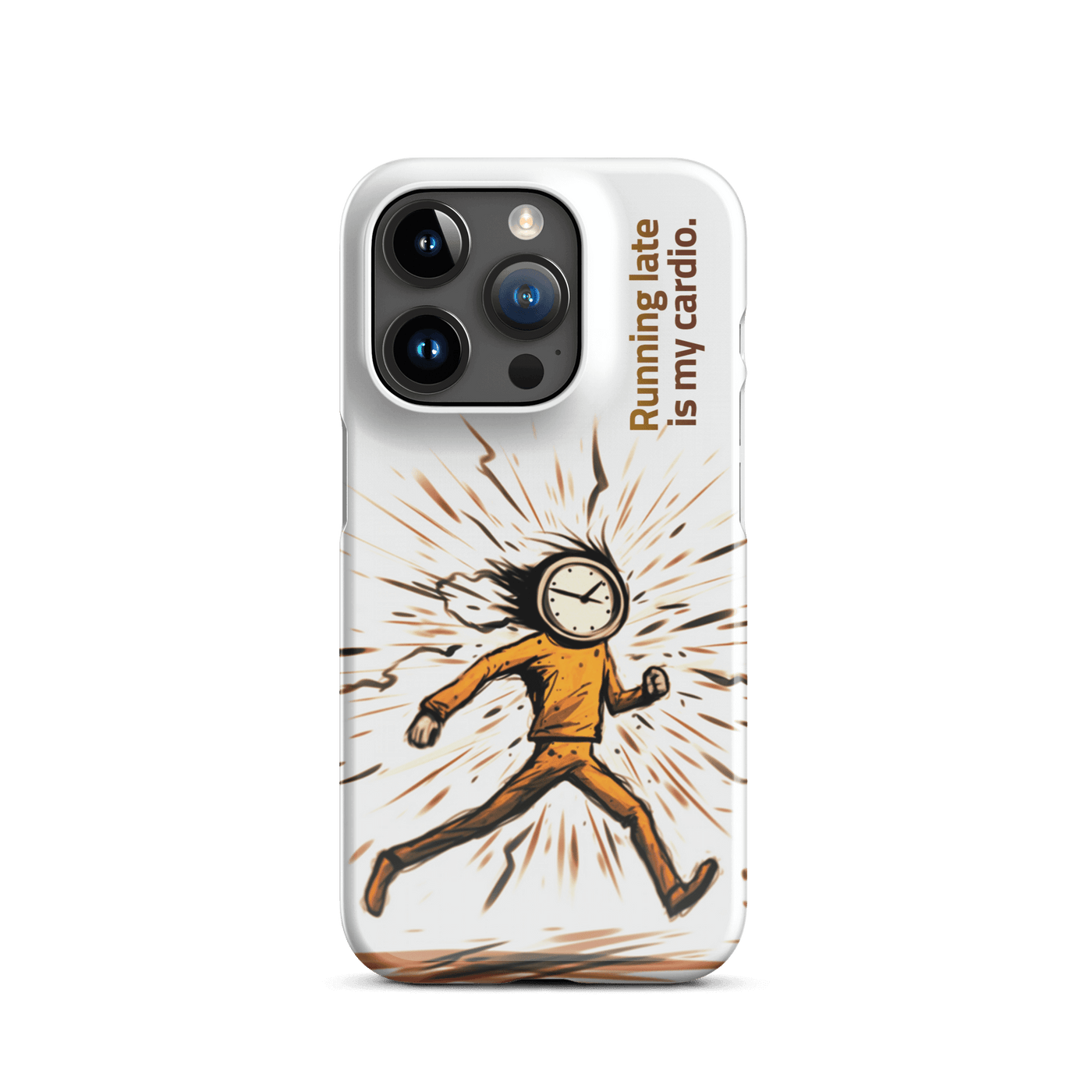 Snap Phone Case for iPhone® 15 | Running late is my Cardio