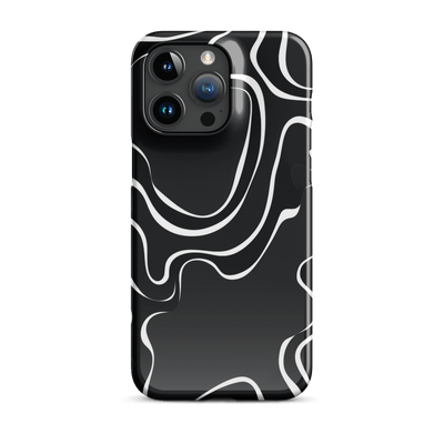 Snap Phone Case for iPhone® 15 | Black'n White Swirls 4