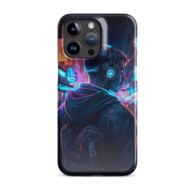 Snap Phone Case for iPhone® 15 | Streamer on Shiny Neon Downtown