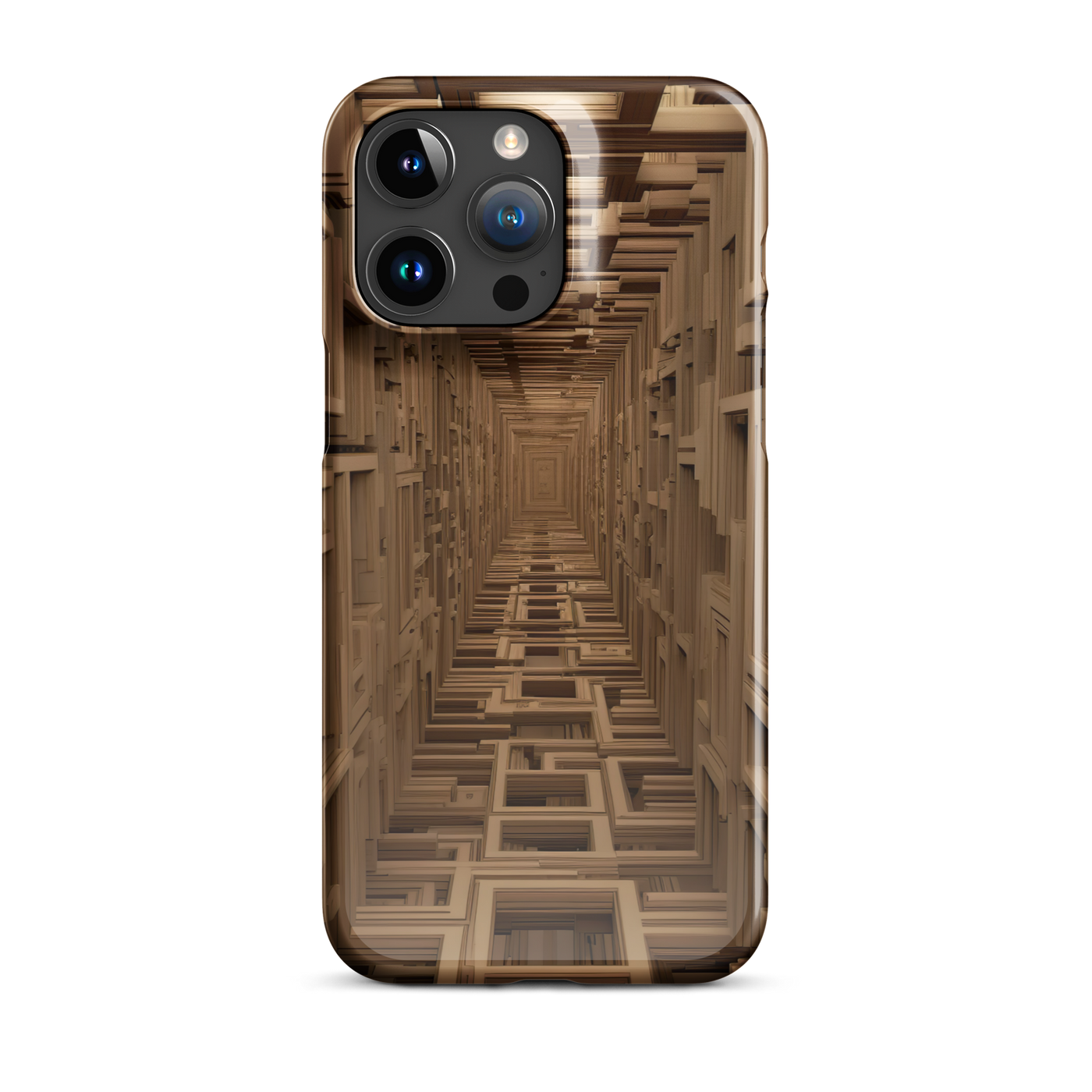 Snap Phone Case for iPhone® 15 | Brown Tile Scaffold