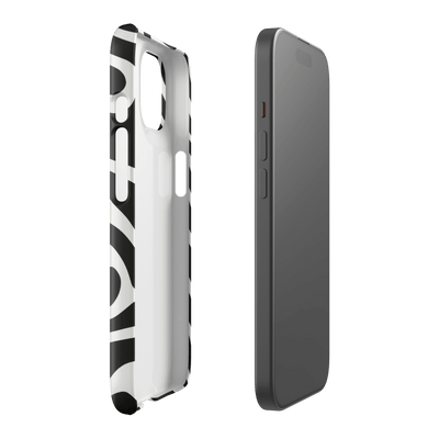Snap Phone Case for iPhone® 15 | Black'n White Swirls 2