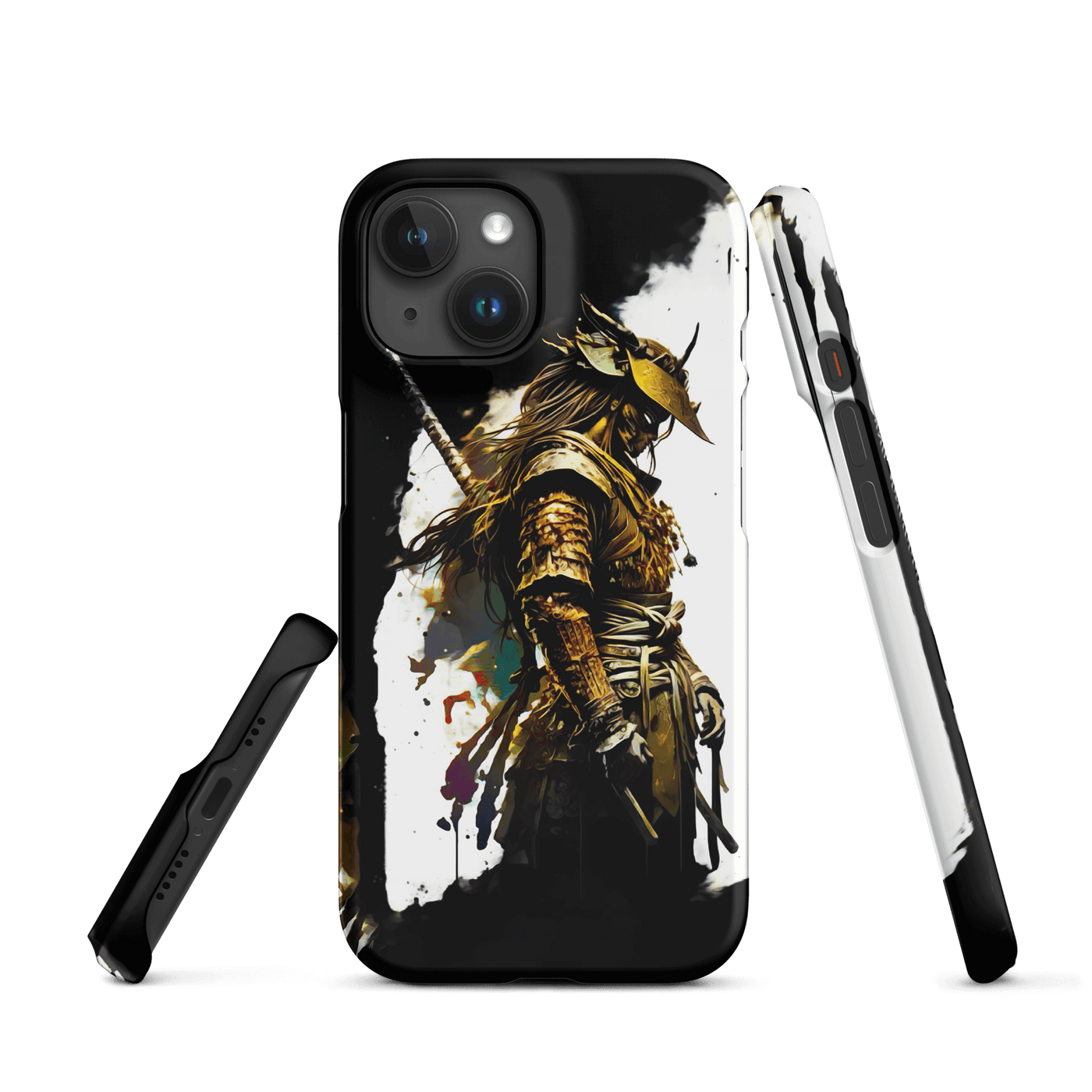 Snap Phone Case for iPhone® 15 | Golden Samurai Japanese Art