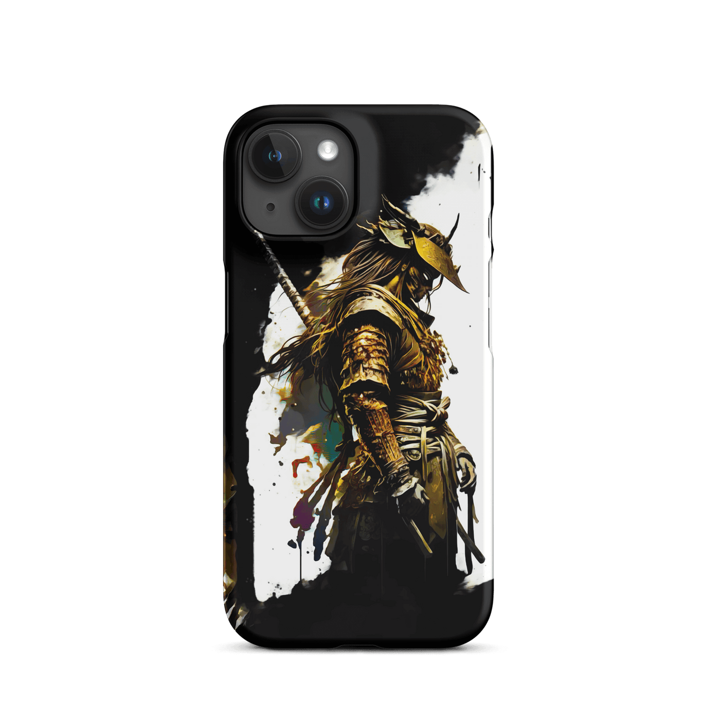 Snap Phone Case for iPhone® 15 | Golden Samurai Japanese Art