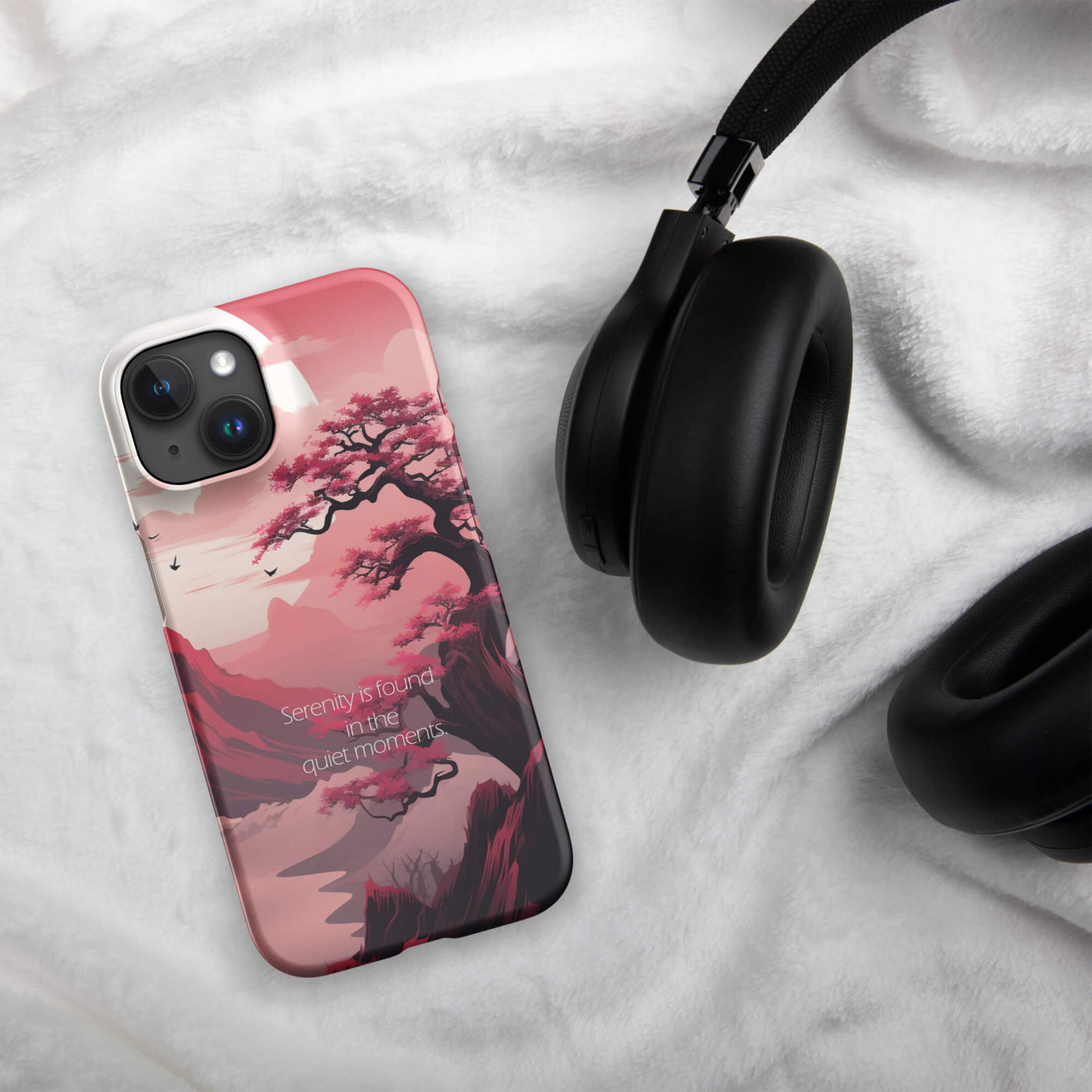 Snap Phone Case for iPhone® 15 | Serenity is found in quiet Moments
