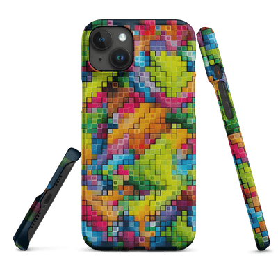 Snap Phone Case for iPhone® 15 | Colorful Pixel Art