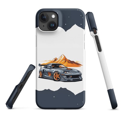 Snap Phone Case for iPhone® 15 | Dark Blue'ish Silver Racing Car