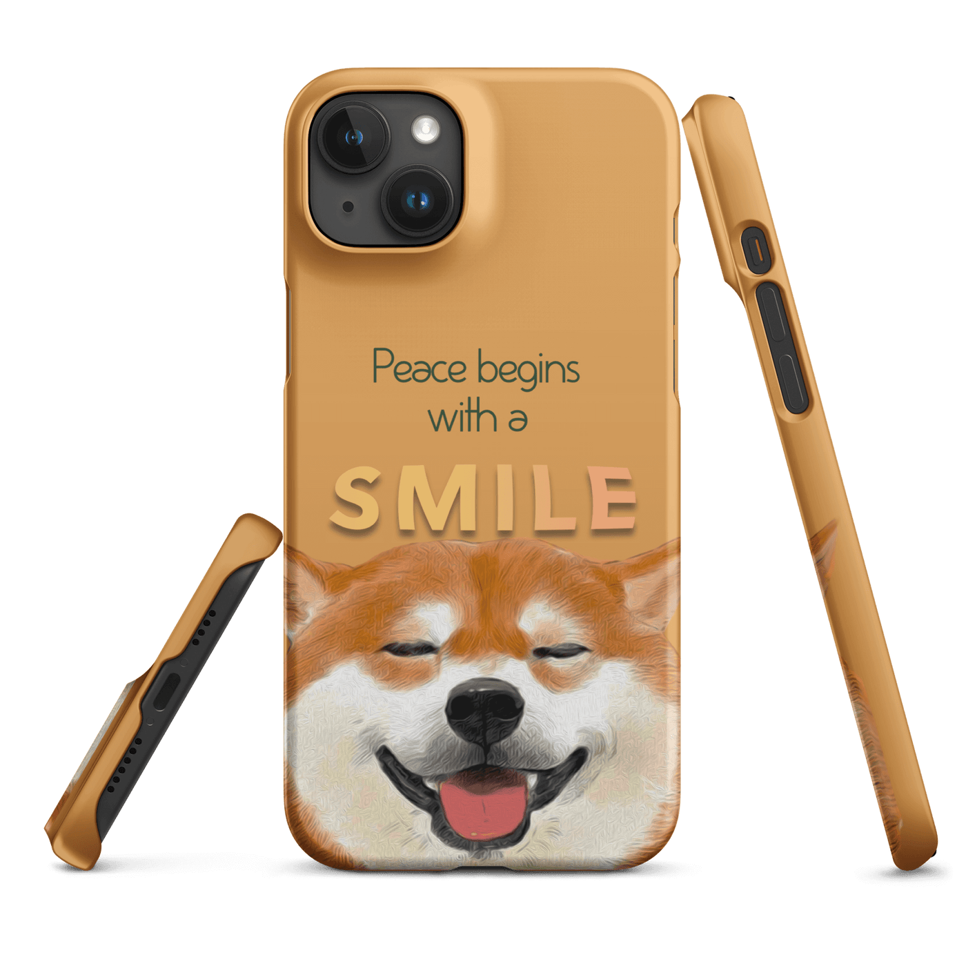 Snap Phone Case for iPhone® 15 | Peace begins with a SMILE
