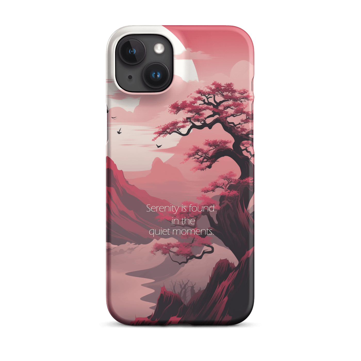 Snap Phone Case for iPhone® 15 | Serenity is found in quiet Moments