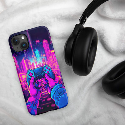 Snap Phone Case for iPhone® 15 | Gamepad Surreal City