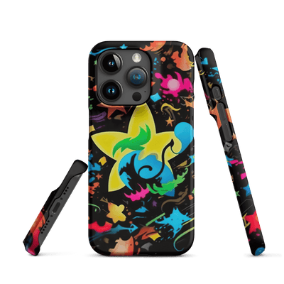 Snap Phone Case for iPhone® 15 | Colorful Stars & Splatters