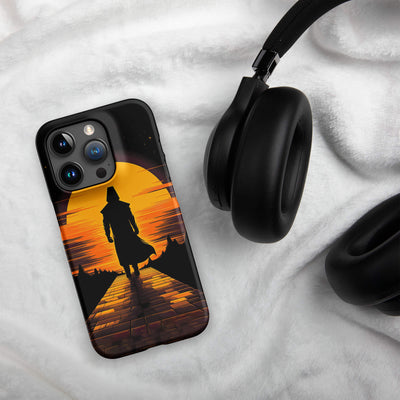 Snap Phone Case for iPhone® 15 | Guardian on Sunset Path