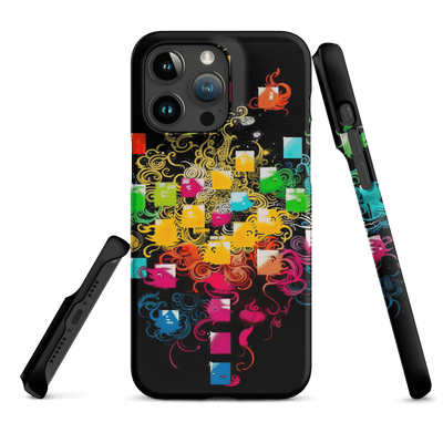 Snap Phone Case for iPhone® 15 | Colorful Squares & Shapes