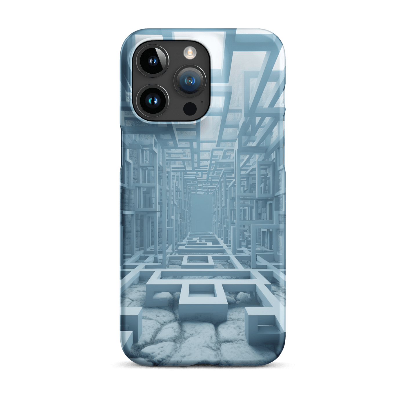Snap Phone Case for iPhone® 15 | Blue'n White Tile Scaffold