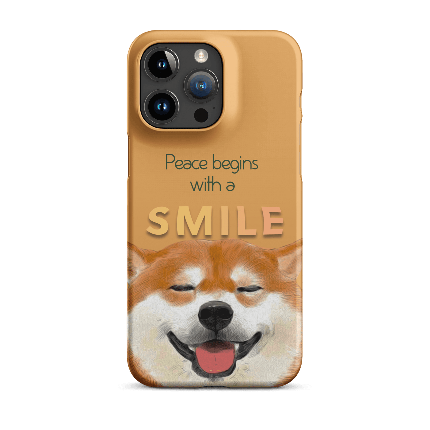 Snap Phone Case for iPhone® 15 | Peace begins with a SMILE