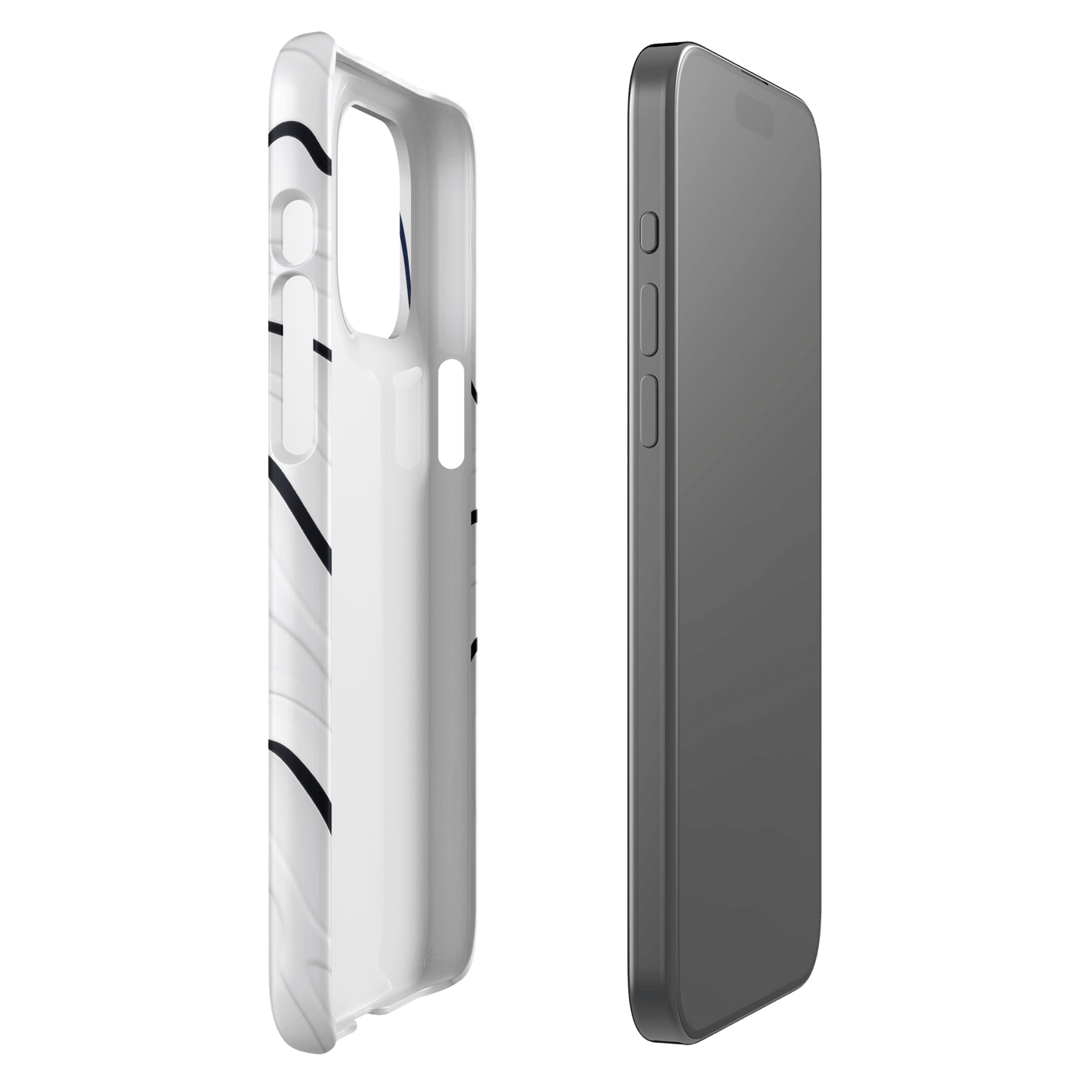 Snap Phone Case for iPhone® 15 | White'n Black Swirls 2