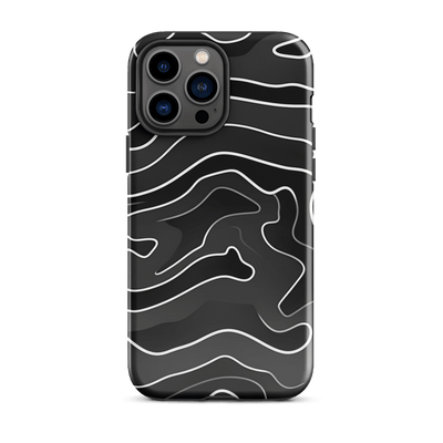 Tough Phone Case for iPhone® 15 | Black'n White Swirls 3