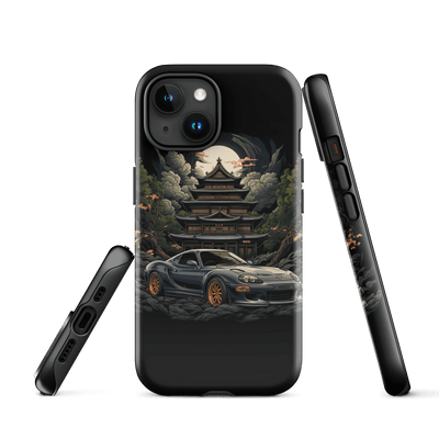 Tough Phone Case for iPhone® 15 | Racing Car Japanese Temple