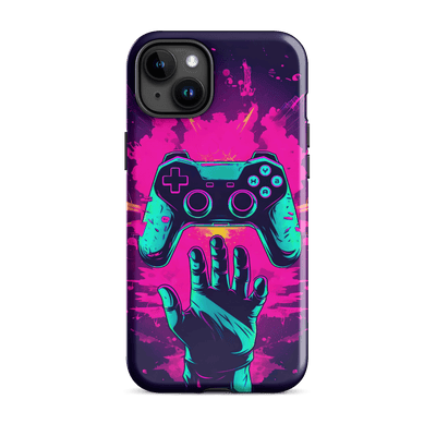 Tough Phone Case for iPhone® 15 | Reaching for Control'ler
