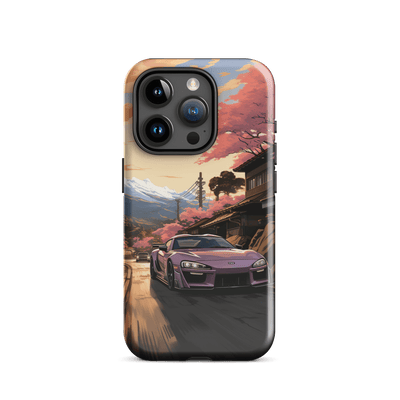 Tough Phone Case for iPhone® 15 | Pink Racing Car