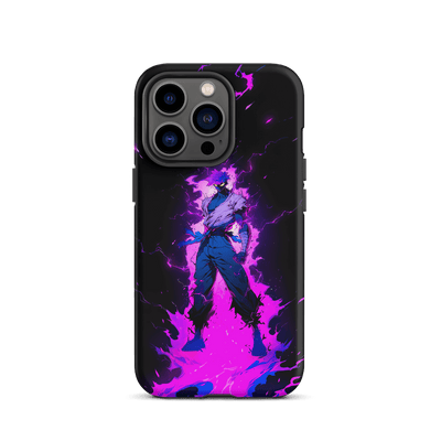 Tough Phone Case for iPhone® 15 | Superior Warrior in Flames