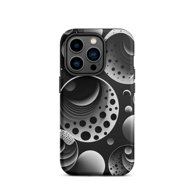 Tough Mobile Case for iPhone® | Black'n White Abstract Shapes 1