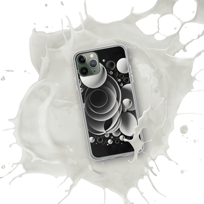 Clear Mobile Case for iPhone® | Black'n White Abstract Shapes 2