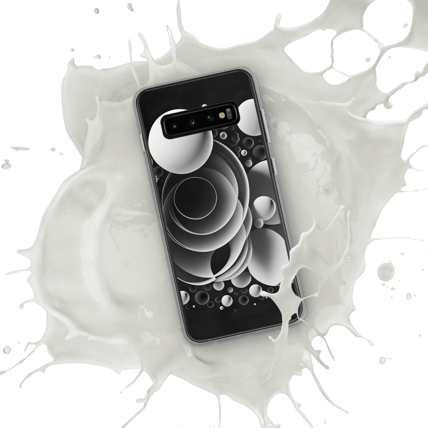 Clear Mobile Case for Samsung® | Black'n White Abstract Shapes 2