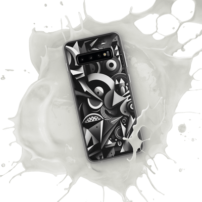 Clear Mobile Case for Samsung® | Black'n White Abstract Shapes 3