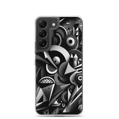 Clear Mobile Case for Samsung® | Black'n White Abstract Shapes 3