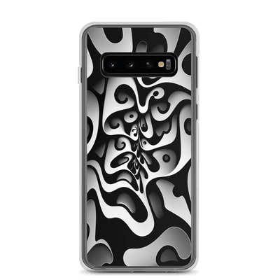 Clear Mobile Case for Samsung® | Black'n White Abstract Shapes 4