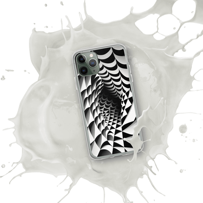 Clear Mobile Case for iPhone® | Black'n White Abstract Shapes 5